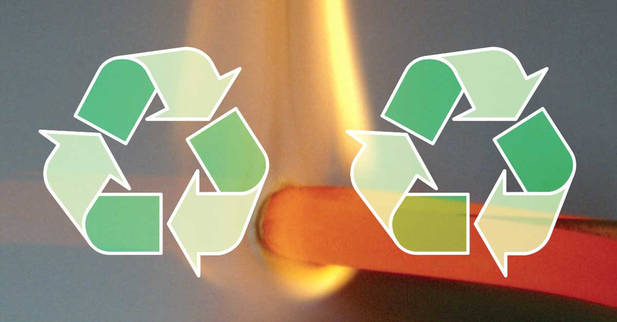 Self-extinguishing materials now even 50% recyclable!